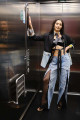 UPCYKLING sako jeans + black