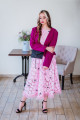 Sukně "TYLOVKA PINK LADY" P372A - sukně s posuvným pasem z vyšívaného tylu, zdobená kamínkovými muškami a kanýrem, vel. XS - XL