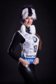 KOŽEŠINOVÁ ČEPICE BLACK & WHITE - ECO kožešina