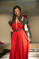 Dlouhý overal "MAXI OVERAL RED" P228 - oversize overal bez zad z hedvábného šifónu s neoprénovým páskem, vel. S - XL