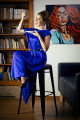 Šaty BASIC BLUE - oversize
