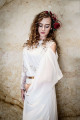 Svatební šaty "ANTICKÁ BOHYNĚ" P287 - šaty v boho stylu, barvy off white, vel.XS - L