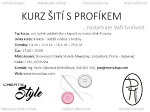 Kurz šití Praha